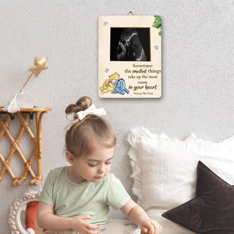 ALodr Winnie Pregnancy Milestone Keepsake - Ultrasound & Gender Reveal Decor - Baby Shower Sign & Party Gifts - Image 4